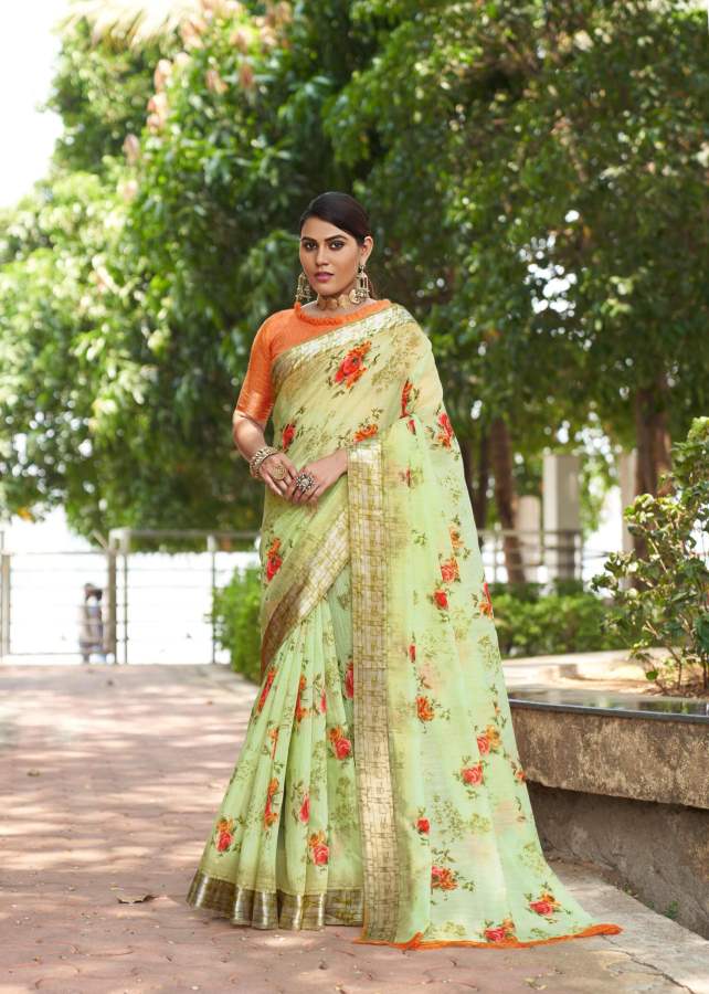 Shangrila New Kanchana Festive Wear Designer 25 Linen Cotton Saree Collection